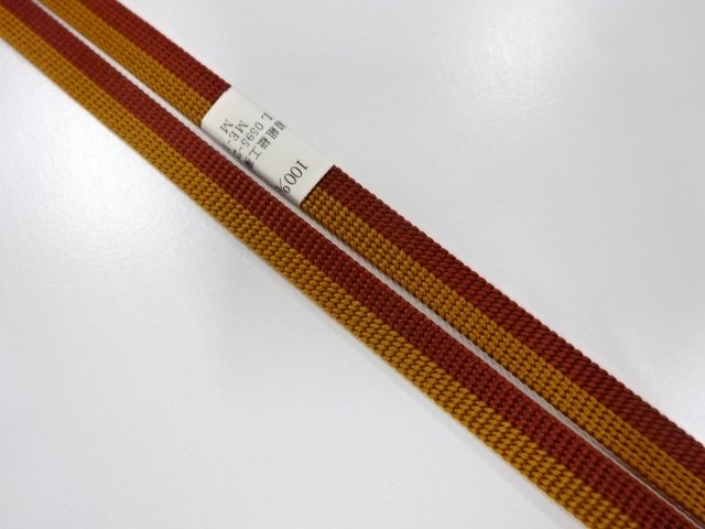  未使用品　正絹　帯留め用　手組三分紐